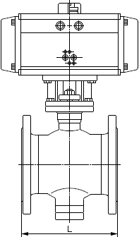 氣動(dòng)偏心半球閥結(jié)構(gòu)圖