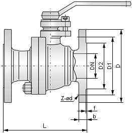 鎳鋁青銅球閥結(jié)構(gòu)圖