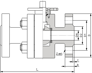 氣動鍛鋼球閥結(jié)構(gòu)圖